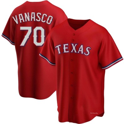 Youth Ricky Vanasco Texas Rangers Replica Red Alternate Jersey