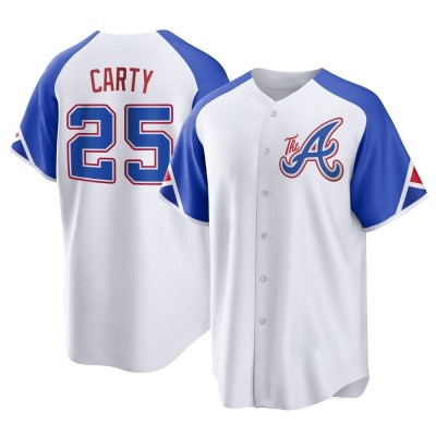 Youth Rico Carty Atlanta Braves Replica White 2023 City Connect Jersey