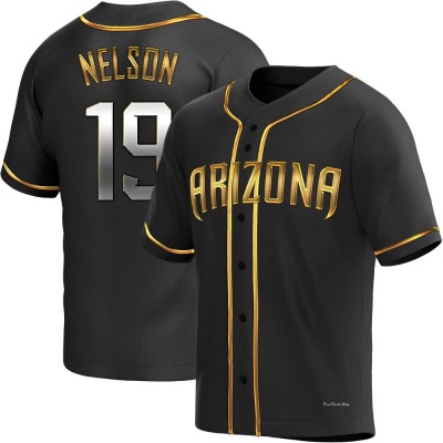 Youth Ryne Nelson Arizona Diamondbacks Replica Black Golden Alternate Jersey