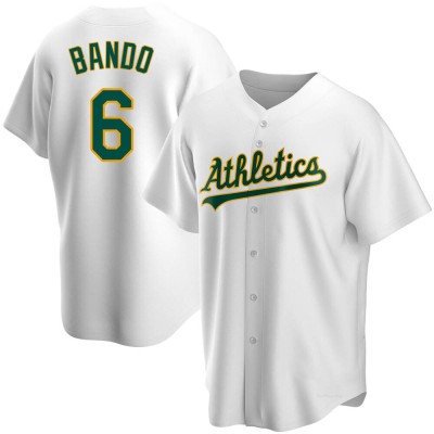 Youth Sal Bando Oakland Athletics Replica White Home Jersey