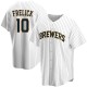 Youth Sal Frelick Milwaukee Brewers Replica White Home Jersey