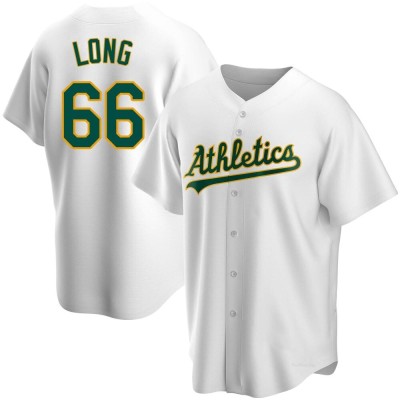 Youth Sam Long Oakland Athletics Replica White Home Jersey