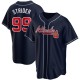Youth Spencer Strider Atlanta Braves Replica Navy Alternate Jersey