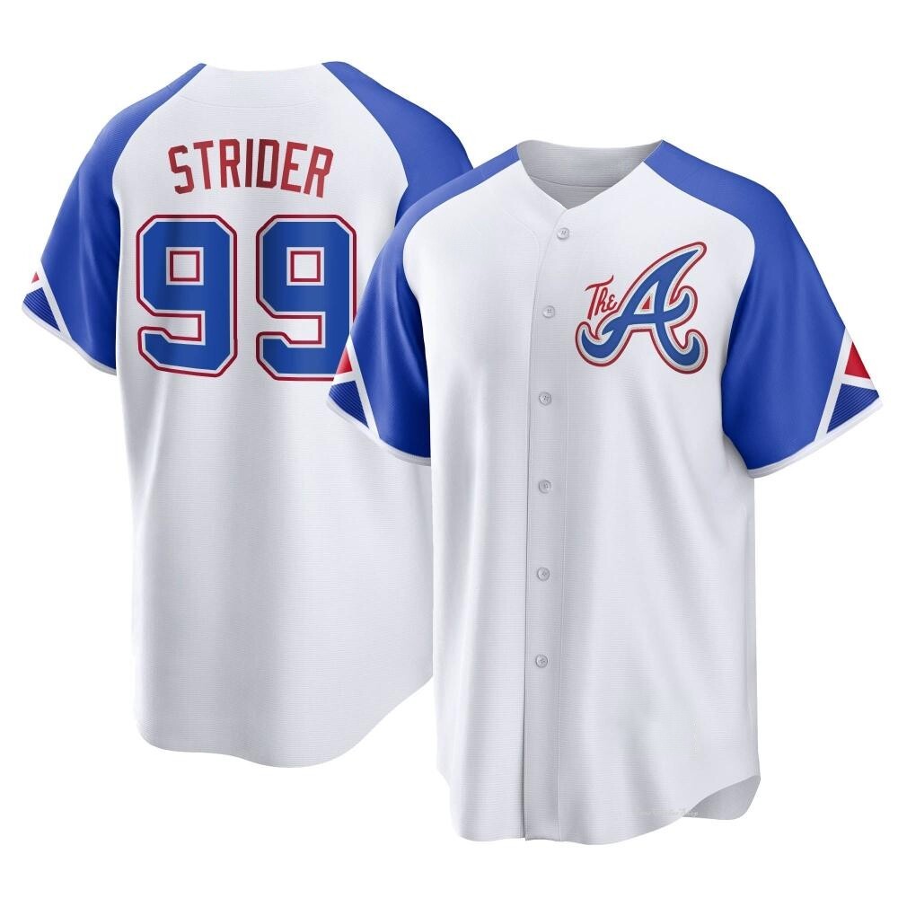 Youth Spencer Strider Atlanta Braves Replica White 2023 City Connect