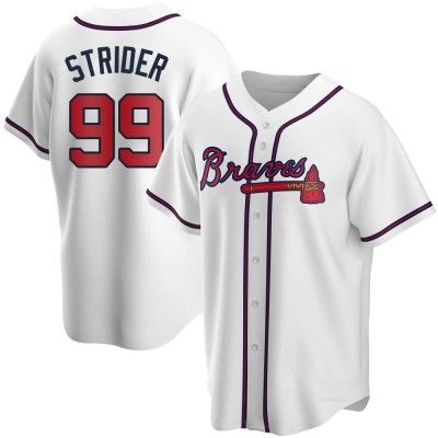 Youth Spencer Strider Atlanta Braves Replica White Home Jersey