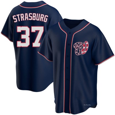 Youth Stephen Strasburg Washington Nationals Replica Navy Alternate Team Jersey