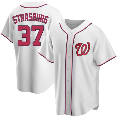 Youth Stephen Strasburg Washington Nationals Replica White Home Jersey