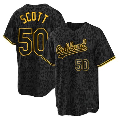 Youth Tayler Scott Oakland Athletics Replica Black Snake Skin City Jersey