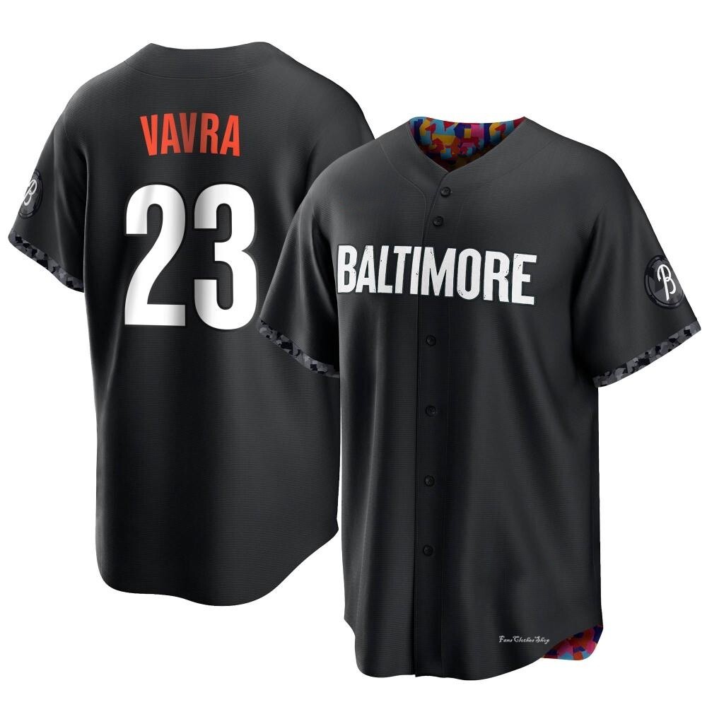 Youth Terrin Vavra Baltimore Orioles Replica Black 2023 City Connect Jersey