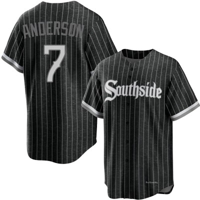 Youth Tim Anderson Chicago White Sox Replica Black 2021 City Connect Jersey