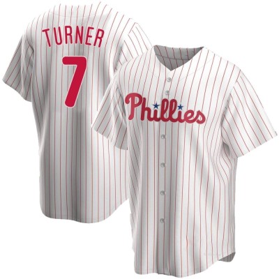 Youth Trea Turner Philadelphia Phillies Replica White Home Jersey