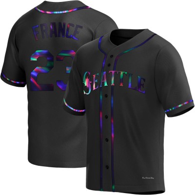 Youth Ty France Seattle Mariners Replica Black Holographic Alternate Jersey