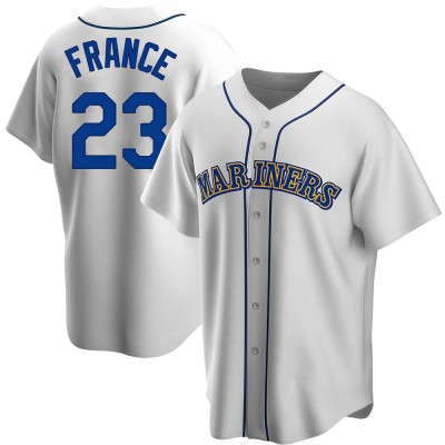 Youth Ty France Seattle Mariners Replica White Home Cooperstown Collection Jersey