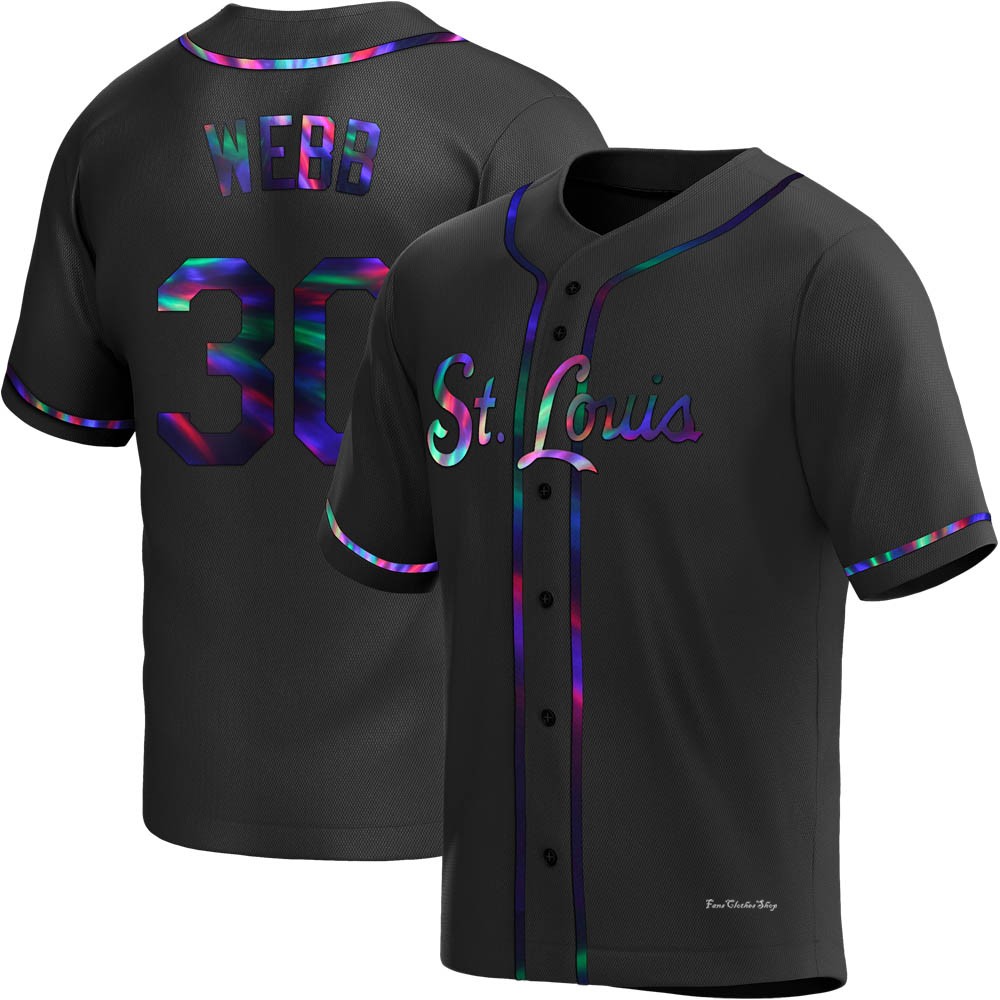 Youth Tyler Webb St. Louis Cardinals Replica Black Holographic Alternate Jersey