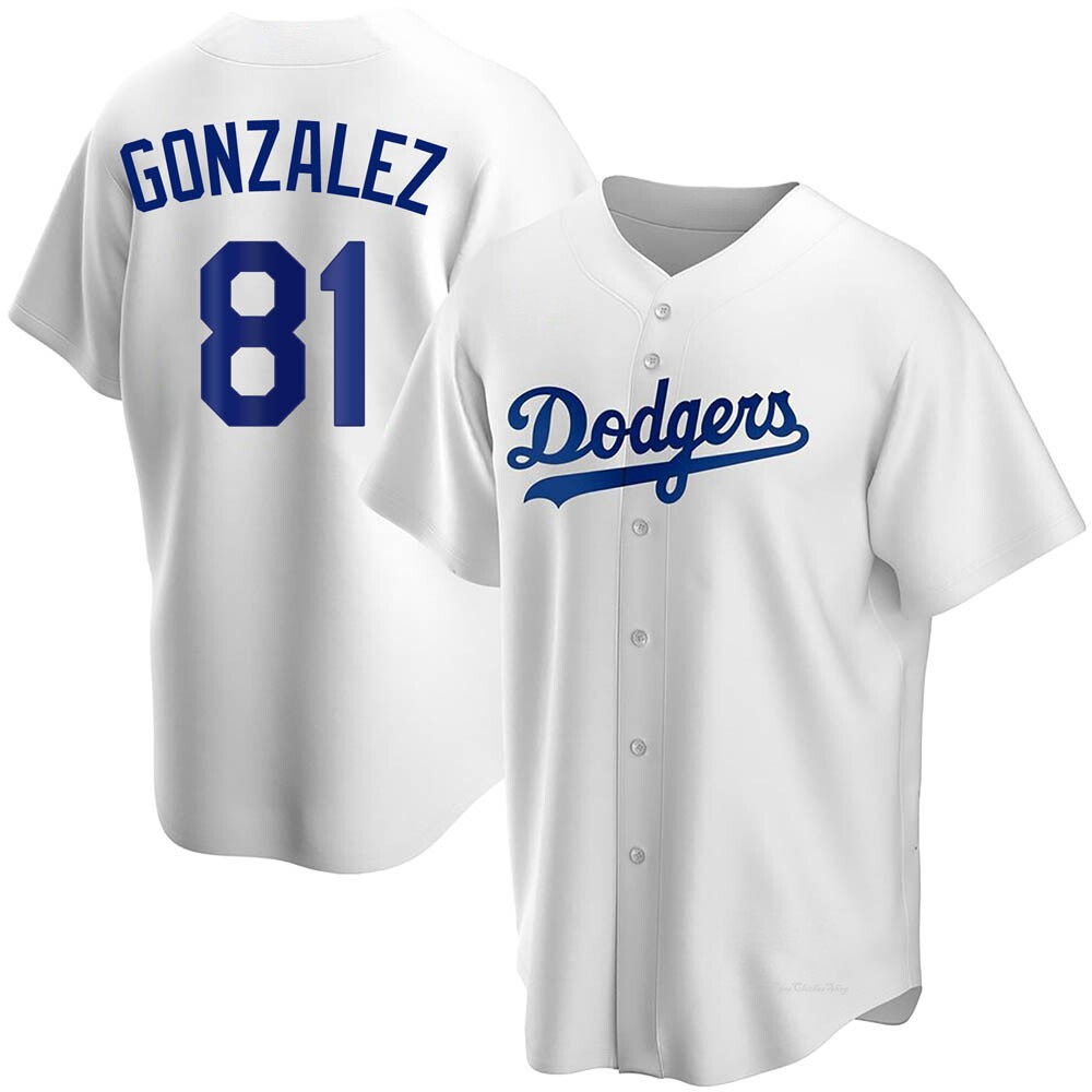 Youth Victor Gonzalez Los Angeles Dodgers Replica White Home Jersey