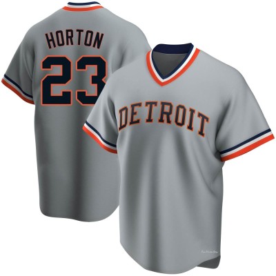 Youth Willie Horton Detroit Tigers Replica Gray Road Cooperstown Collection Jersey
