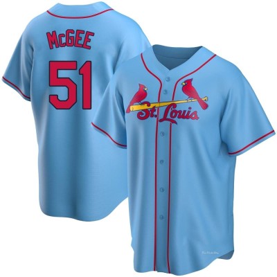 Youth Willie McGee St. Louis Cardinals Replica Light Blue Alternate Jersey