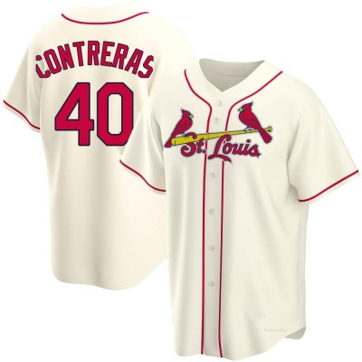 Youth Willson Contreras St. Louis Cardinals Replica Cream Alternate Jersey