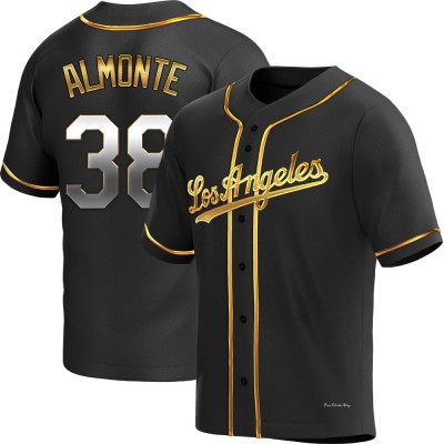 Youth Yency Almonte Los Angeles Dodgers Replica Black Golden Alternate Jersey