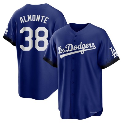 Youth Yency Almonte Los Angeles Dodgers Replica Royal 2021 City Connect Jersey