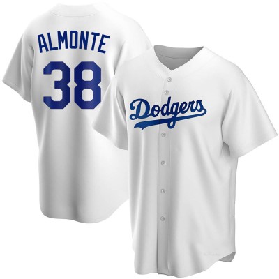 Youth Yency Almonte Los Angeles Dodgers Replica White Home Jersey