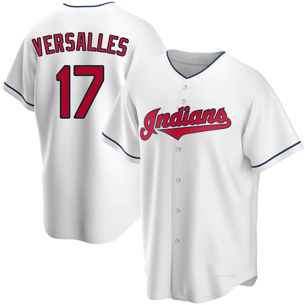 Youth Zoilo Versalles Cleveland Guardians Replica White Home Jersey
